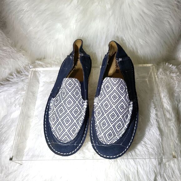 BRAND NEW ! RANK -45 LEATHER AND TEXTILE UPPER NAVY BLUE,AND WHITE,MANMADE SOLE, - Picture 1 of 9